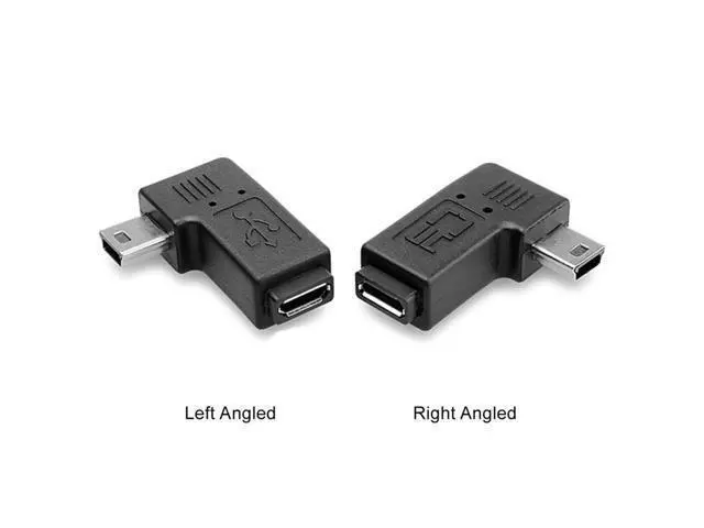 Alt view image 7 of 7 - 2 Pack Mini USB 5Pin Male to Micro USB Female 90 Degree Left & Right Angled Data Sync Power Adapter