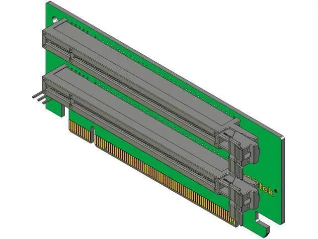 Alt view image 4 of 7 - PCI-Express 16x Riser Card 2 Slot 270-Degree R-Angle Riser Adapter, 2U Card for E5 Two-Way Server, RS44SR-2(210)