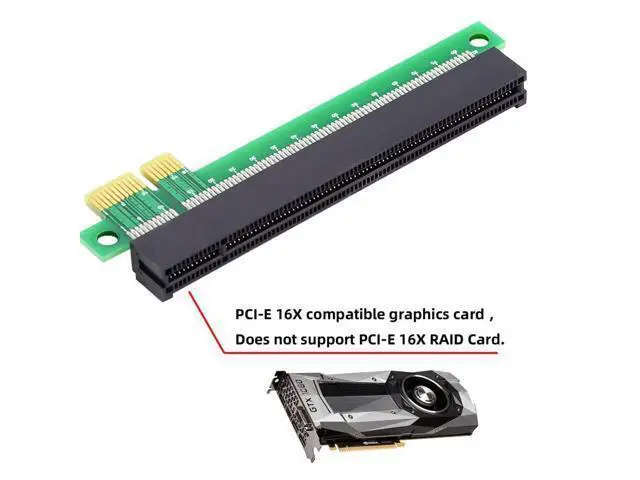 Alt view image 5 of 7 - PCI-E Express 1x to 16x Male to Female Extender Converter Riser Card Adapter Extension for Graphics Card