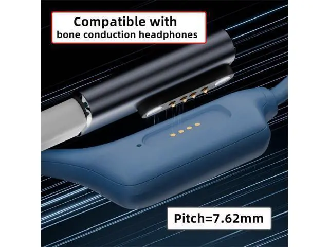 Alt view image 6 of 7 - 2 Pack USB C to Smart Watch Charger Magnetic Charging Adapter for Pitch 7.62mm 2Pin/4Pin Smart Watch/Bone Conduction Headphone