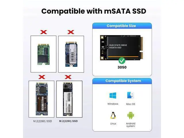 Alt view image 3 of 7 - 50Pin mSATA 3050 SSD Low Profile 5x3cm to 2.5" SATA 3.0 22Pin Disk Adapter Converter 6Gbps PCBA