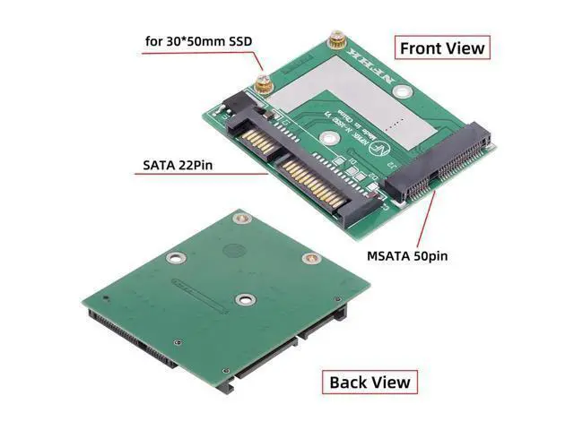 Alt view image 4 of 7 - 50Pin mSATA 3050 SSD Low Profile 5x3cm to 2.5" SATA 3.0 22Pin Disk Adapter Converter 6Gbps PCBA