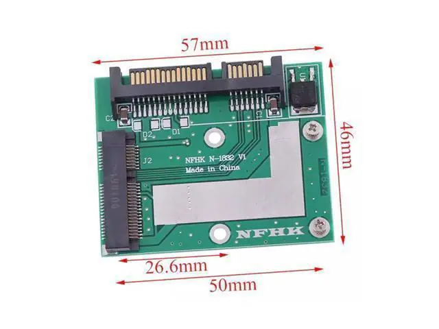 Alt view image 5 of 7 - 50Pin mSATA 3050 SSD Low Profile 5x3cm to 2.5" SATA 3.0 22Pin Disk Adapter Converter 6Gbps PCBA