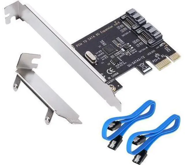 Main image of PCI Express 3.0 (2-Port) Controller Card, PCIe to SATA III 6Gb/s Converter, Supports SSD and HDD, Includes Bracket and 2 SATA Cables