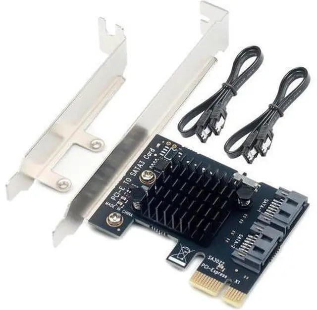 Main image of PCIe to Dual SATA III Adapter Card - 6Gbps Hot Swap SATA Expansion for HDD/SSD, Windows/Mac/Linux with Low-Profile Bracket