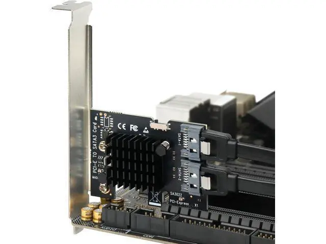 Alt view image 6 of 7 - PCIe to Dual SATA III Adapter Card - 6Gbps Hot Swap SATA Expansion for HDD/SSD, Windows/Mac/Linux with Low-Profile Bracket