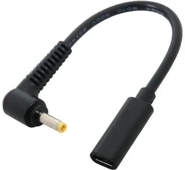 Main image of USB C to Slim Tip Laptop Charging Cable Adapter Female Type C to Male Converter for H-P Laptop 18-20V Works with 45W 65W 90W (4.8 x 1.7mm H-P)