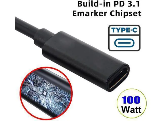 Alt view image 4 of 7 - USB C to Slim Tip Laptop Charging Cable Adapter Female Type C to Male Converter for H-P Laptop 18-20V Works with 45W 65W 90W (4.8 x 1.7mm H-P)