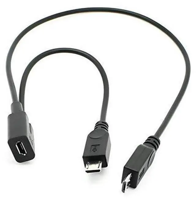 Main image of Micro USB Female 1 to 2 Y Splitter Cable,Micro USB 1 to 2 Charging Extension Cable Supports Charging Two Devices at The Same Time