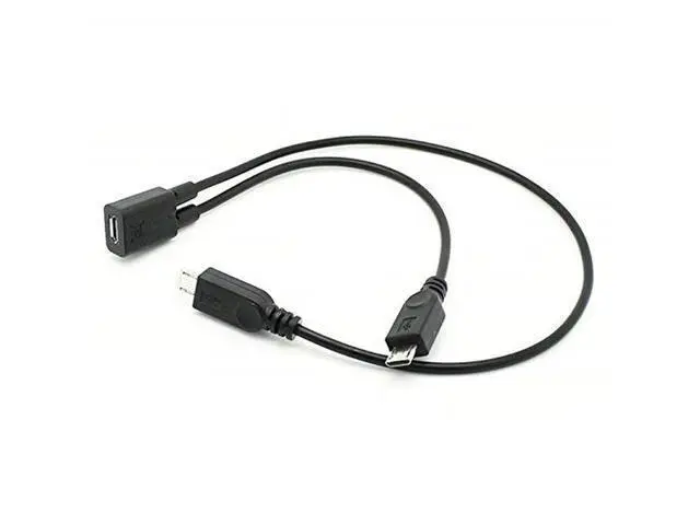 Alt view image 4 of 7 - Micro USB Female 1 to 2 Y Splitter Cable,Micro USB 1 to 2 Charging Extension Cable Supports Charging Two Devices at The Same Time