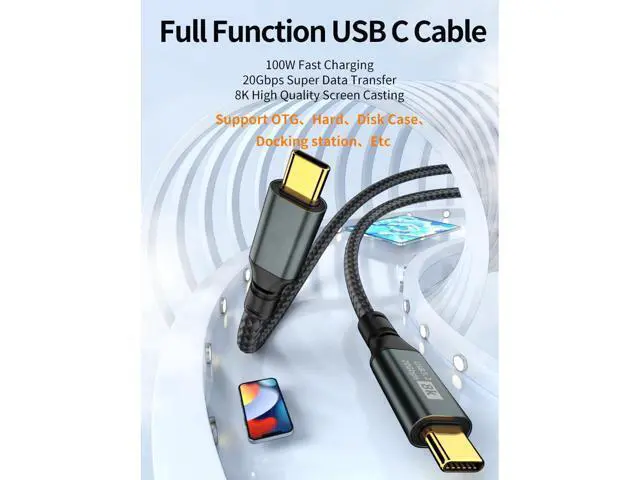 Alt view image 2 of 7 - USB 4 Cable for Thunderbolt 4 Cable 3.3ft, USB C Thunderbolt Cables