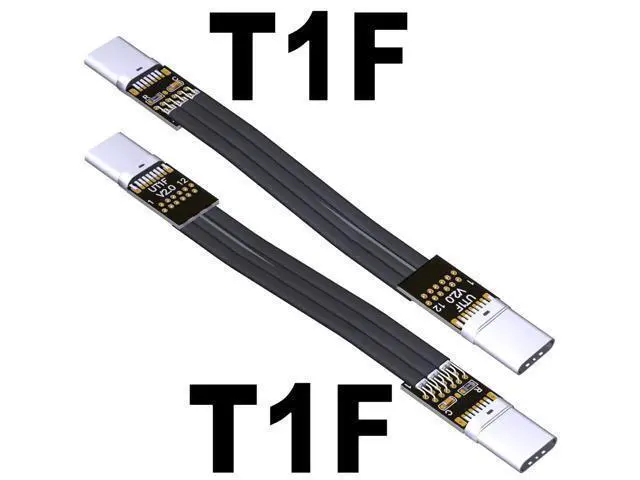 Alt view image 2 of 4 - USB 2.0 Type-C Male to Type-C Male Flat Cable (5cm, T2H-T2H)