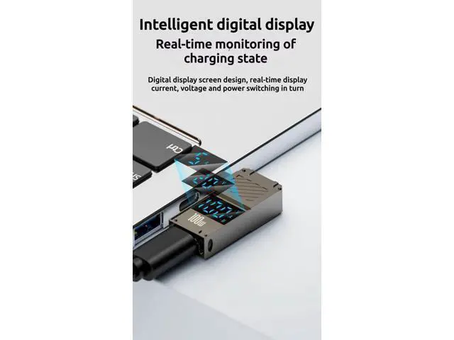 Alt view image 6 of 7 - USB C to DC Adapter GaN Charger Adapter Cable, Connector Tip to USB-C for Laptops (Travel Plug Adapter, 4.5 * 3.0mm D-ELL)