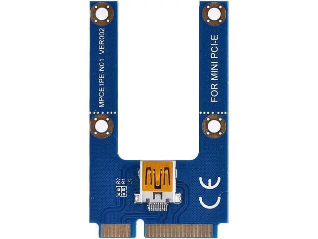 Alt view image 5 of 7 - Richer-R Mini PCI-E to PCI Express 16x Extender, Riser Adapter with SATA Power Cord for Video Card Mining, USB, Linux, Personal Computer, Laptop