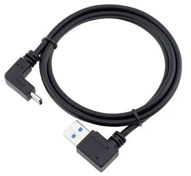Main image of USB C to USB 3.0 90 Degree Left Angled Data Extension Cable for Tablet Mobile Phone Hard Disk Drive