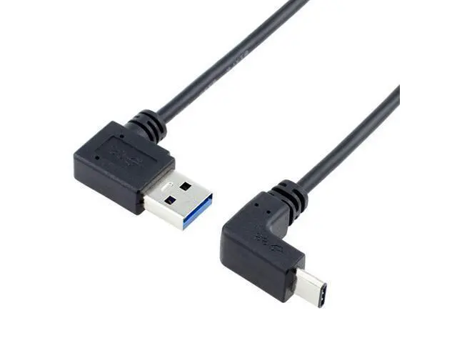 Alt view image 5 of 7 - USB C to USB 3.0 90 Degree Left Angled Data Extension Cable for Tablet Mobile Phone Hard Disk Drive