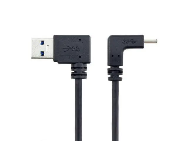 Alt view image 7 of 7 - USB C to USB 3.0 90 Degree Left Angled Data Extension Cable for Tablet Mobile Phone Hard Disk Drive