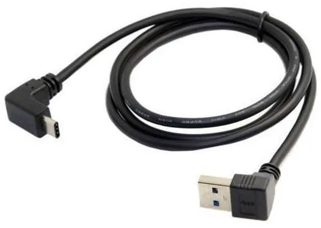 Main image of USB C to USB 3.0 90 Degree Down Angled Data Extension Cable for Tablet Mobile Phone Hard Disk Drive