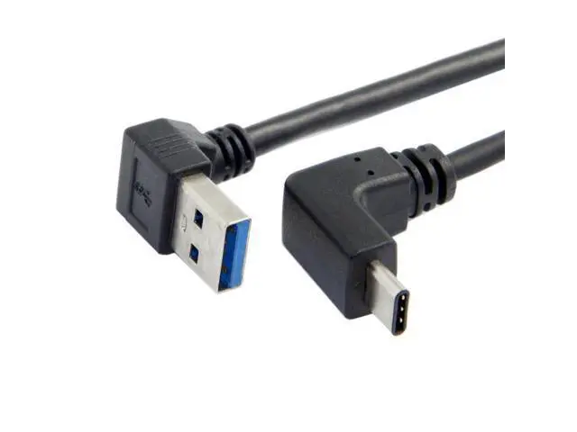 Alt view image 5 of 7 - USB C to USB 3.0 90 Degree Down Angled Data Extension Cable for Tablet Mobile Phone Hard Disk Drive