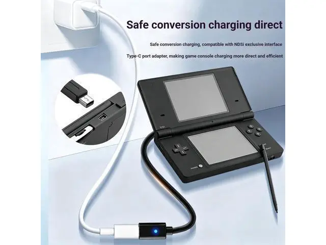 Alt view image 4 of 5 - 2 Pack USB C Charging Cable Adapter for 3DS/3DS XL/3DS LL/2DS/DSi/DSi XL/2DS XL/New 2DS LL (USB+Type C Cord, Black)