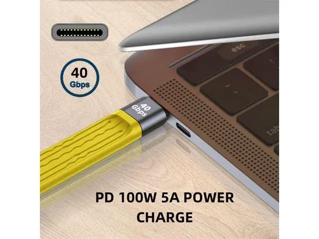 Alt view image 4 of 7 - Short USB C to USB C Cable 5Inch, 40Gbps, 8K@60HZ Video, Type C to Type C Male to Male Cable for External SSD, Thunderbolt 4/3 Interface, MacBook, iPad, iPhone 17, Nintendo Switch, Power Bank