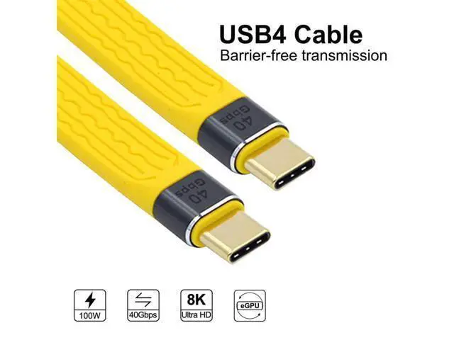 Alt view image 6 of 7 - Short USB C to USB C Cable 5Inch, 40Gbps, 8K@60HZ Video, Type C to Type C Male to Male Cable for External SSD, Thunderbolt 4/3 Interface, MacBook, iPad, iPhone 17, Nintendo Switch, Power Bank
