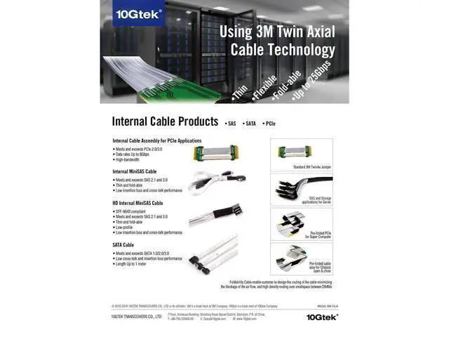 Alt view image 5 of 7 - SFF-8643 to SFF-8087 Mini SAS HD Cable, SAS 3.0 to 2.0, Compatible with RAID Controllers, Servers, Backplanes and Hosts, 100-Ohm, 1-m(3.3ft)