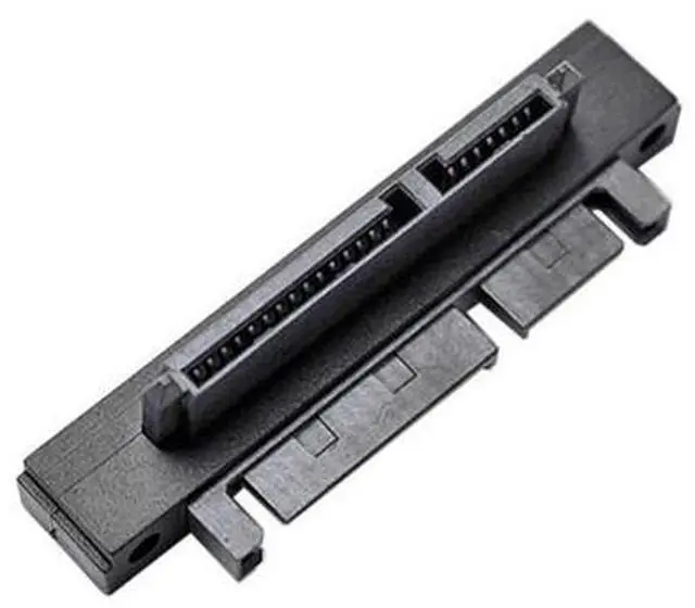 Main image of 90 Degree Down Angled SATA 22Pin 7+15 Male to SATA 22P Female Extension Convertor Adapter