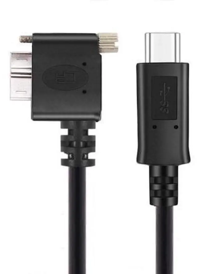 Main image of USB C to Micro USB 3.0 Data Cable 90 Degree Right Angled with Screw Mount 5Gbps