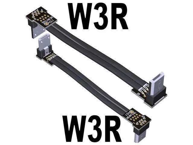 Alt view image 2 of 2 - USB 2.0 Micro-B Male to Micro-B Male OTG Flat Cable (25cm, W3R-W3R)