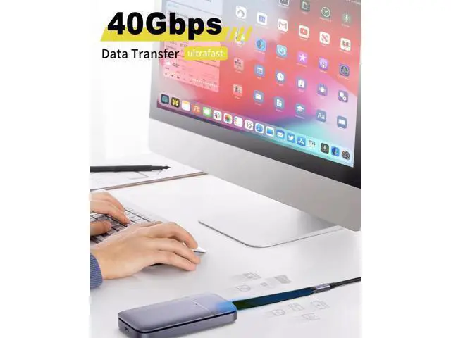 Alt view image 3 of 7 - Short USB C to USB C Extension Cable 5Inch, 240W PD Fast Charging Thunderbolt 4 Extension Cable, 40Gbps Short Type C Extender Cable with 8K Video for Thunderbolt 4, iPhone 15 and More