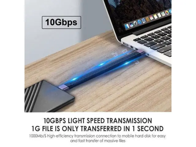 Alt view image 7 of 7 - Short USB to USB Cable 5inch, 100W PD Fast Charging, 10Gbps Data Transfer, USB C to USB C Short Cable, Thunderbolt 3 for iPhone 17, MacBook, Android Auto, External SSD and More Type-C Devices