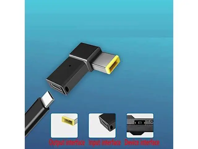 Alt view image 4 of 7 - USB C to DC Tip Adapter, 100W PD Power ThinkPad Laptop Charging Cable