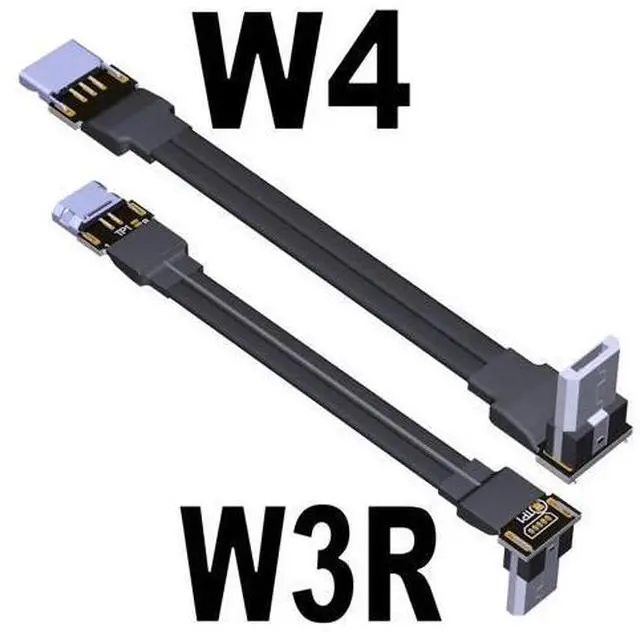 Alt view image 2 of 2 - USB 2.0 Micro-B Male to Micro-B Female OTG Flat Cable (15cm, W3R-W4)