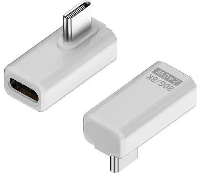 Main image of USB C Adapter 240W, Right Angle 90 Degree USB C Male to Female Extender