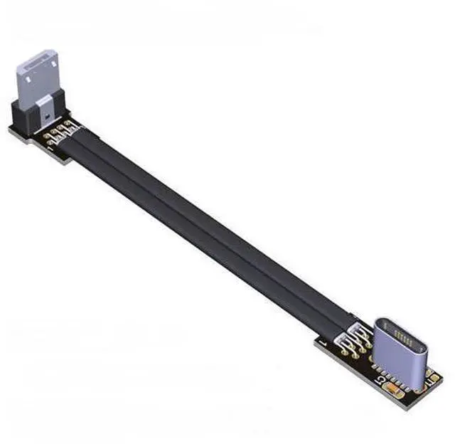 Main image of USB 2.0 Type-C Male to Micro-B Male OTG Flat Cable (10cm, T2G-W3R)