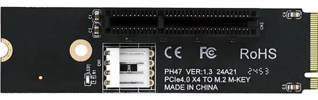 Main image of M-Key 22x80mm Extender to PCI-E X1 X4 X8 X16 Graphics Card Riser Adapter PCI-Express for M2 2260 2280