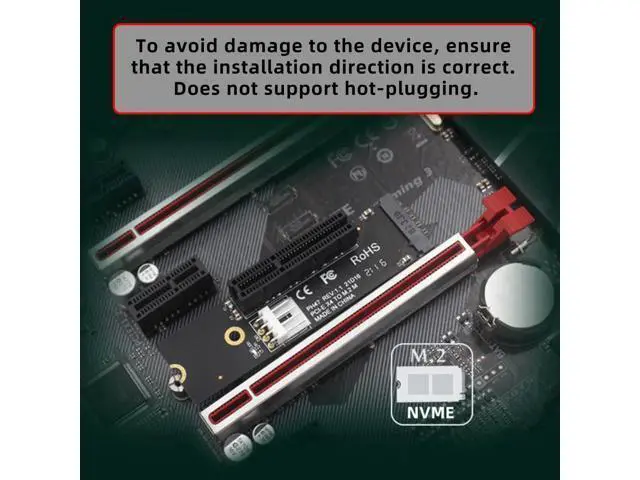 Alt view image 5 of 7 - M-Key 22x80mm Extender to PCI-E X1 X4 X8 X16 Graphics Card Riser Adapter PCI-Express for M2 2260 2280