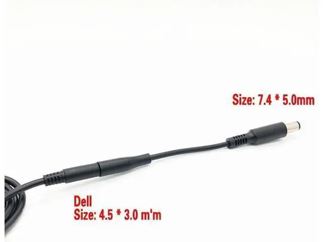Alt view image 3 of 6 - Power Adapter 4.5mm Female to 7.4mm Male Tip Adapter Converter Cable for D-ELL Laptop Power Supply (for 45W/65W/90W Power), 4.5mm to 7.4mm