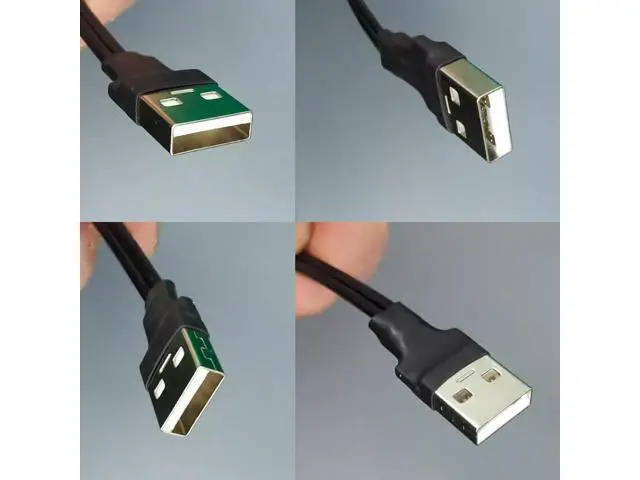 Alt view image 4 of 6 - ADT-Link USB 2.0 Type-A Male to Type-A Male Flat Cable with Metal Shield (10cm, S2C-S2C)
