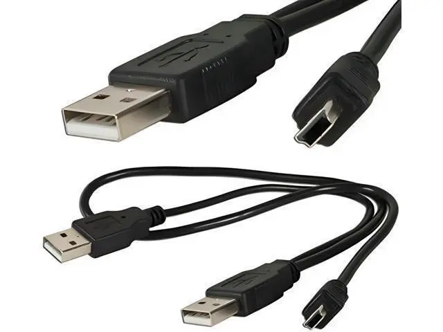 Alt view image 2 of 3 - USB 2.0 Male to V3 Micro USB Port Double Head Y Splitter Type Hard Disk mini 5pin Splitter Cable for MP3 MP4 Mobile Hard Disk Drive Cases