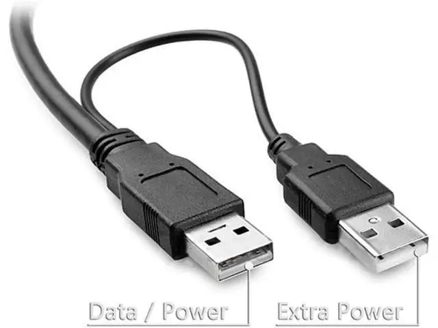 Alt view image 3 of 3 - USB 2.0 Male to V3 Micro USB Port Double Head Y Splitter Type Hard Disk mini 5pin Splitter Cable for MP3 MP4 Mobile Hard Disk Drive Cases
