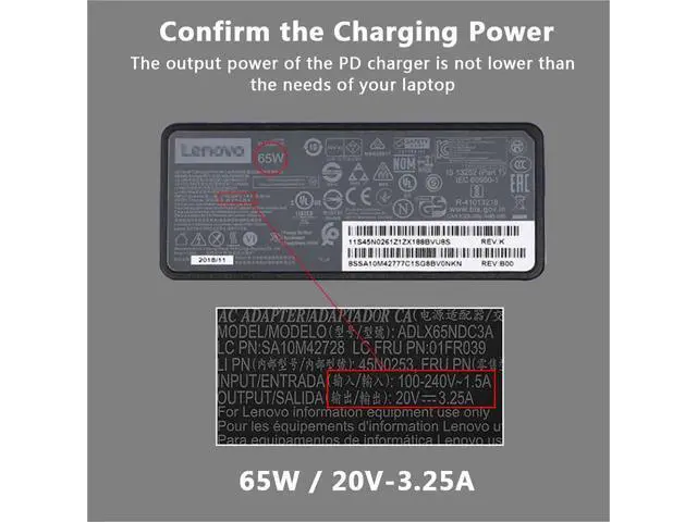Alt view image 3 of 7 - USB C to Slim Laptop Charging Cable, 0.8ft, 4.5x3.0mm for D-ELL