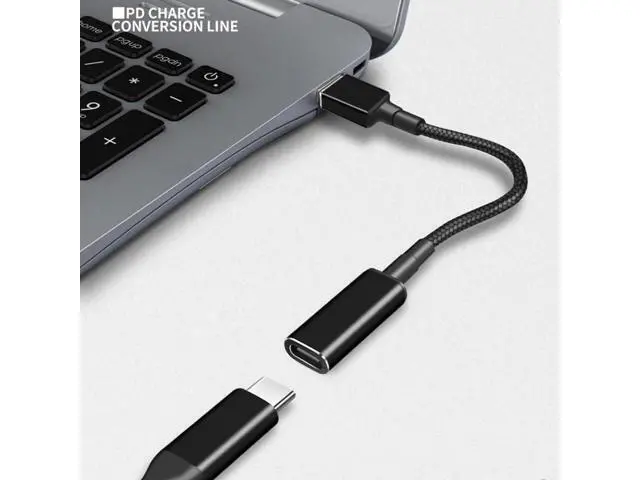 Alt view image 4 of 7 - USB C to Slim Laptop Charging Cable, 0.8ft, 4.5x3.0mm for D-ELL