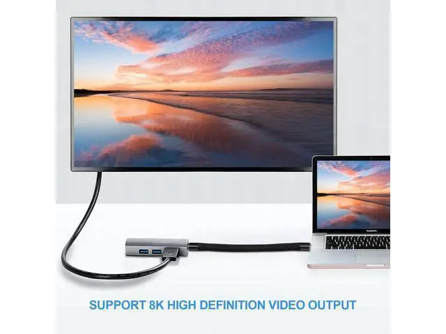 Alt view image 4 of 7 - Short USB C Extension Cable 5Inch, 40Gbps, USB Type C Male to Male Extender Cord PD 100W, USB C Extender Cable Short Support 8K Video and Data Sync for Thunderbolt, Tablet, Phone