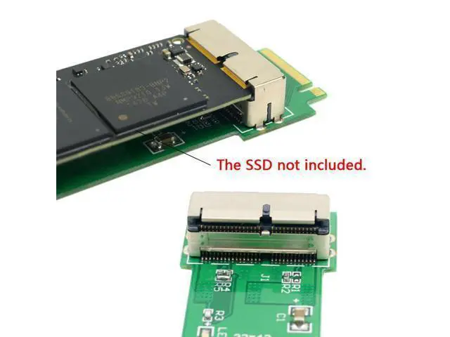 Alt view image 4 of 7 - PCI Express M.2 NGFF M-Key PCI-E 4X to 12Pin+16Pin Contacts SSD Convert Card for 2013 2014 2015 2016 2017 A1493 A1502 A1465 A1466