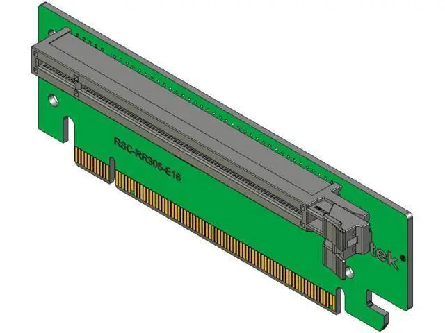 Alt view image 5 of 6 - PCI-Express 16x Riser Card 270-Degree R-Angle Riser Adapter Card for 2U, RS44SR-1(305)