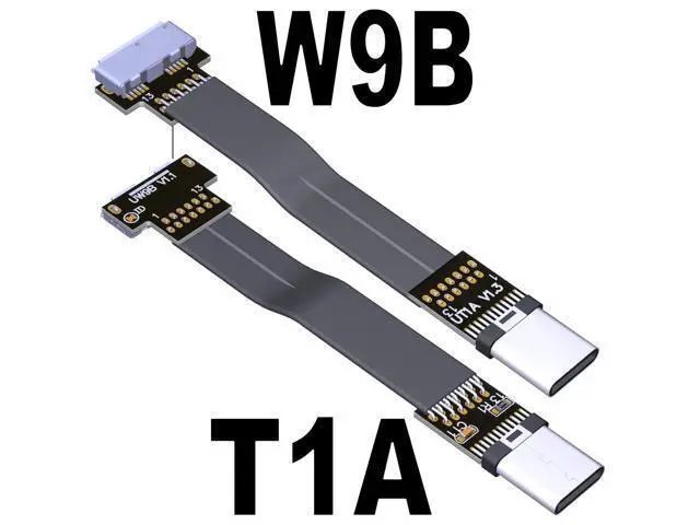 Alt view image 2 of 4 - USB3.0 Type-C Male to Micro-B Female Flat Cable (3cm, T1A-W9B)