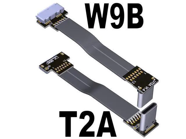 Alt view image 3 of 4 - USB3.0 Type-C Male to Micro-B Female Flat Cable (3cm, T1A-W9B)