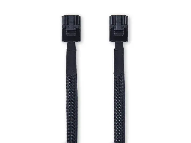 Alt view image 3 of 7 - SFF-8643 to SFF-8643 12G Internal Mini SAS HD Cable, with Sideband, for NVMe Backplane/RAID Controller, 100-Ohm, Straight to Straight, 0.3-m(0.9ft)